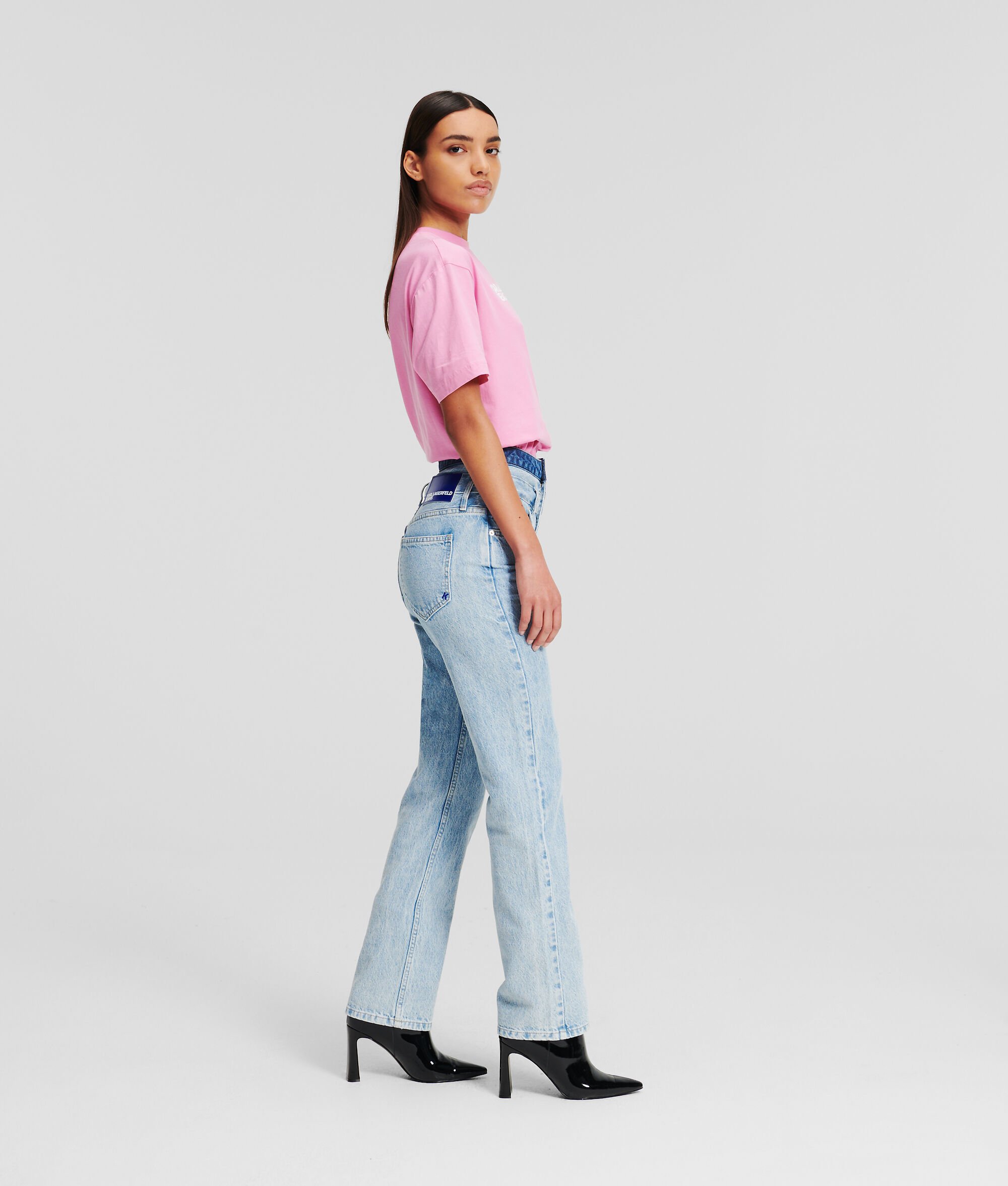 (image for) Timeless KLJ HIGH-RISE DOUBLE WAISTBAND STRAIGHT JEANS